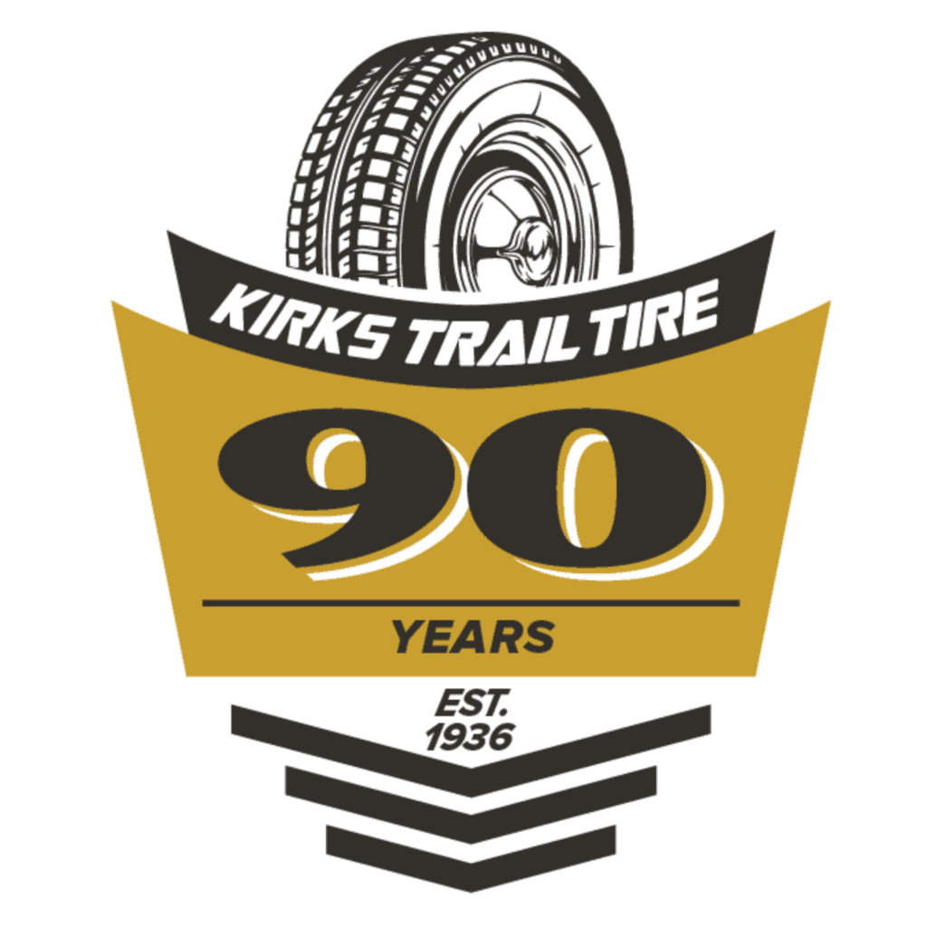 Kirks Tire 90th Anniversary Logo